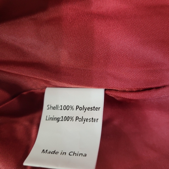 AGNES Orinda Dress Coat Burgundy/ Wine 2X - Picture 10 of 11